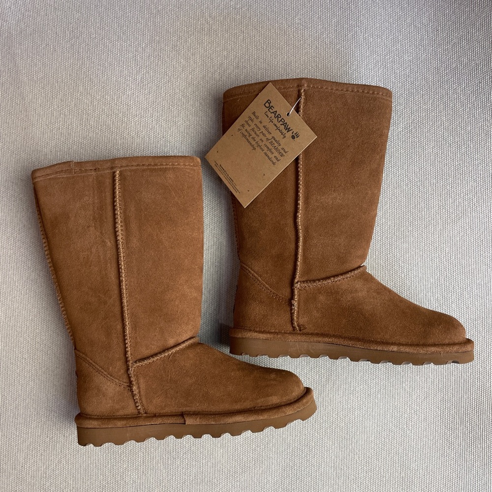 BearPaw Brown Winter Boots Mid-Calf Suede youth 13